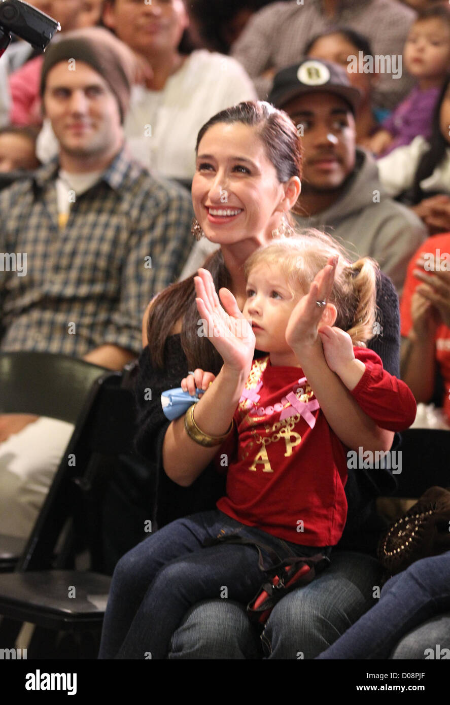 Marissa Lopez Wong Mario Lopez and his family watch members of BGCV perform  a pantomime on stage for Millions of Milkshakes Stock Photo - Alamy
