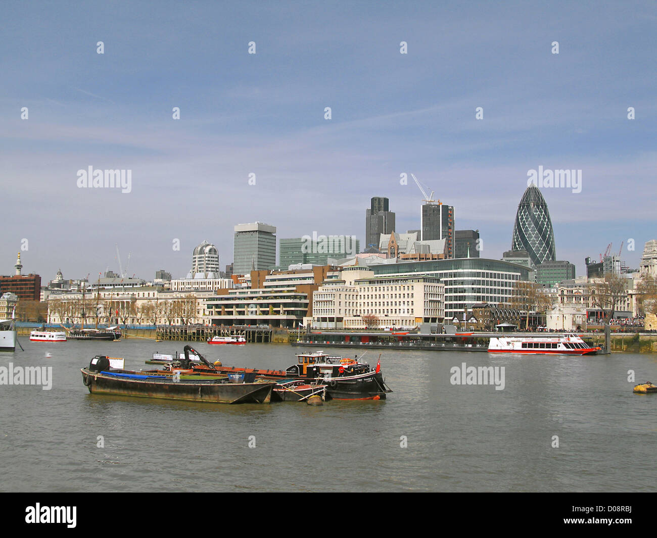 Tower bridge London and the North bank of the City Stock Photo