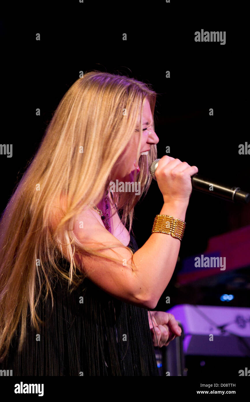 Veteran rocker Eddie Money's daughter Jessie performs at BB King's Bar and Grill located at Times Square in New York City. New Stock Photo