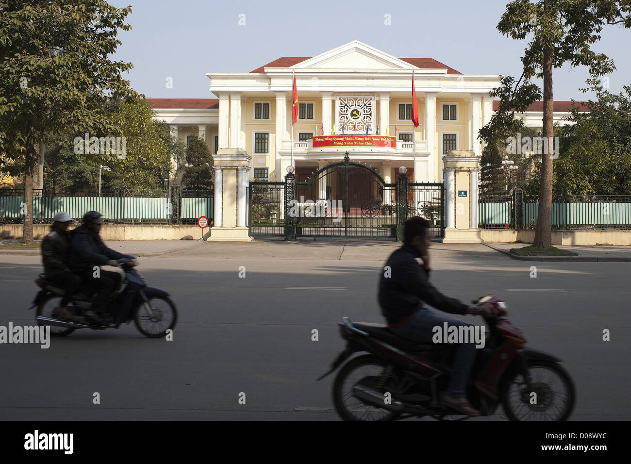 GOVERNMENTAL PALACES IN THE AREA AROUND BA DINH SQUARE HANOI VIETNAM ASIA Stock Photo