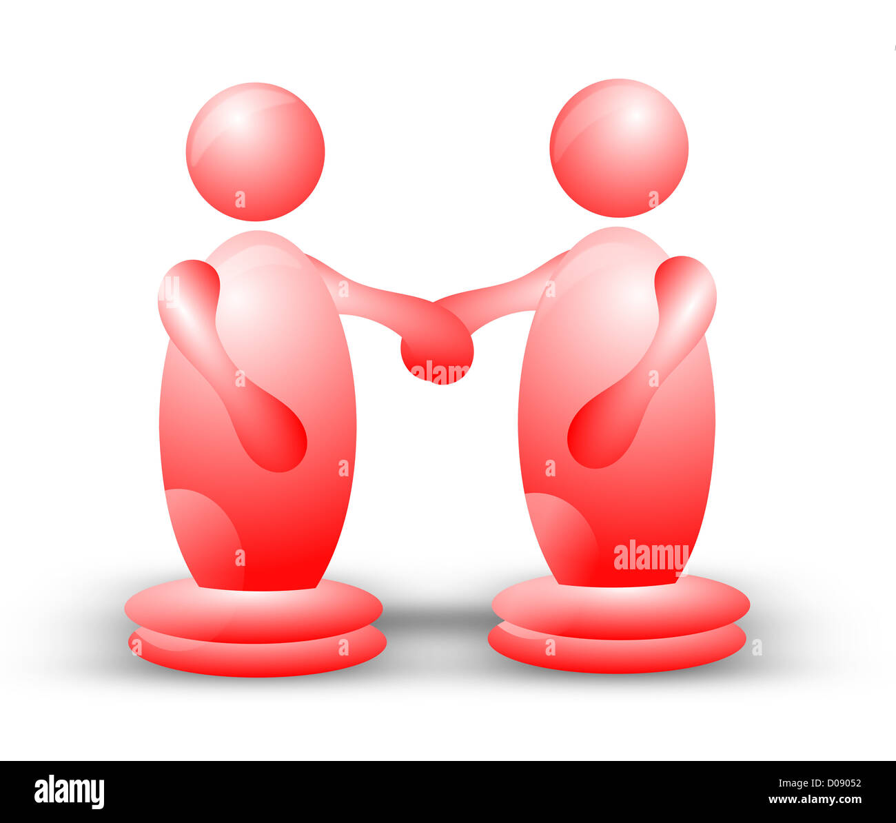 Two 3D Characters Holding Hands Stock Photo - Alamy