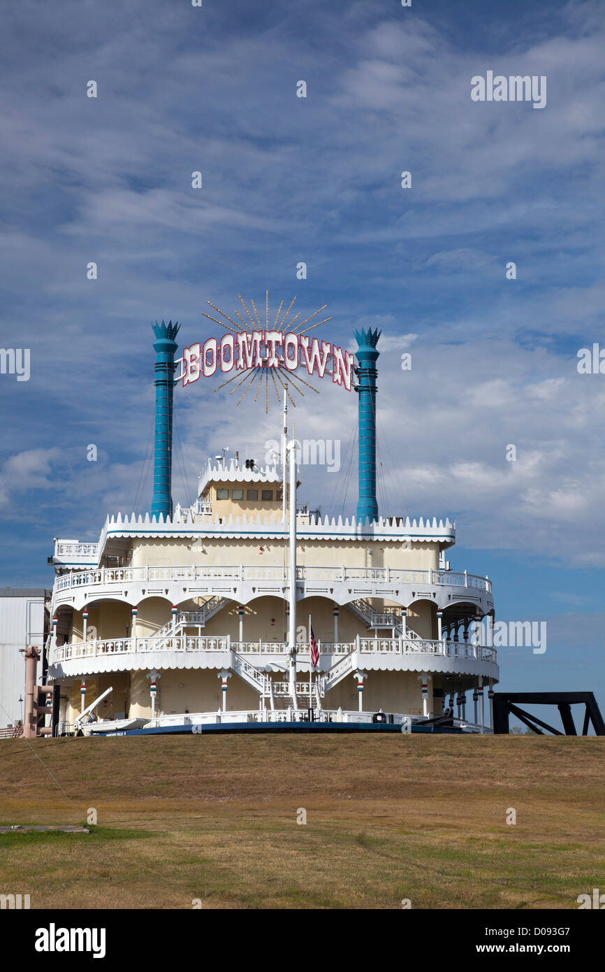 Harvey, Louisiana The Boomtown Casino, floating on a barge on a canal across the river from