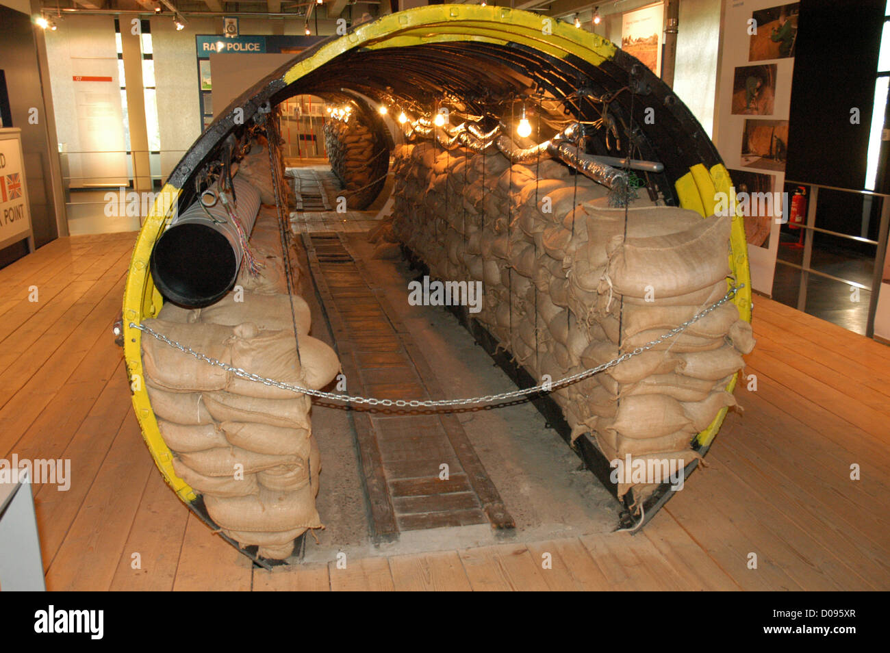 Operation Gold. Reconstruction of the tunnel built by CIA and SIS in Berlin to intercept the Soviet telephone conversations. Stock Photo