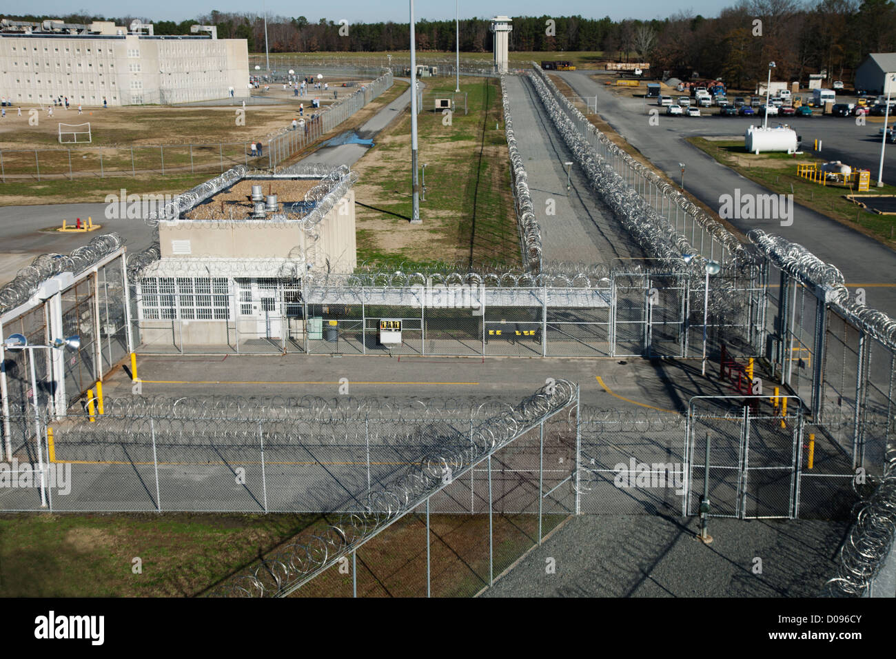Prison grounds, Entrance Gate, and the vehicle lock, perimeter fence