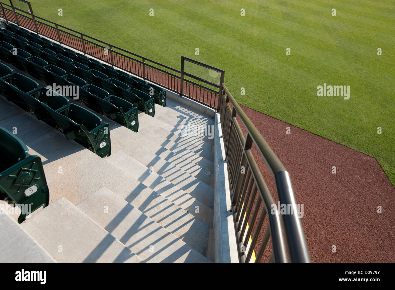 Tiered rows of seats, the bleachers, spectator seats with a good view