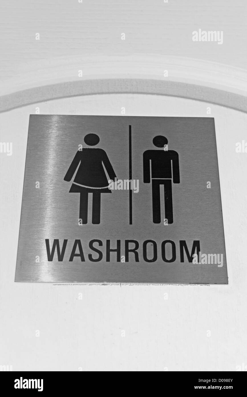 Public bathroom sign Stock Photo Alamy