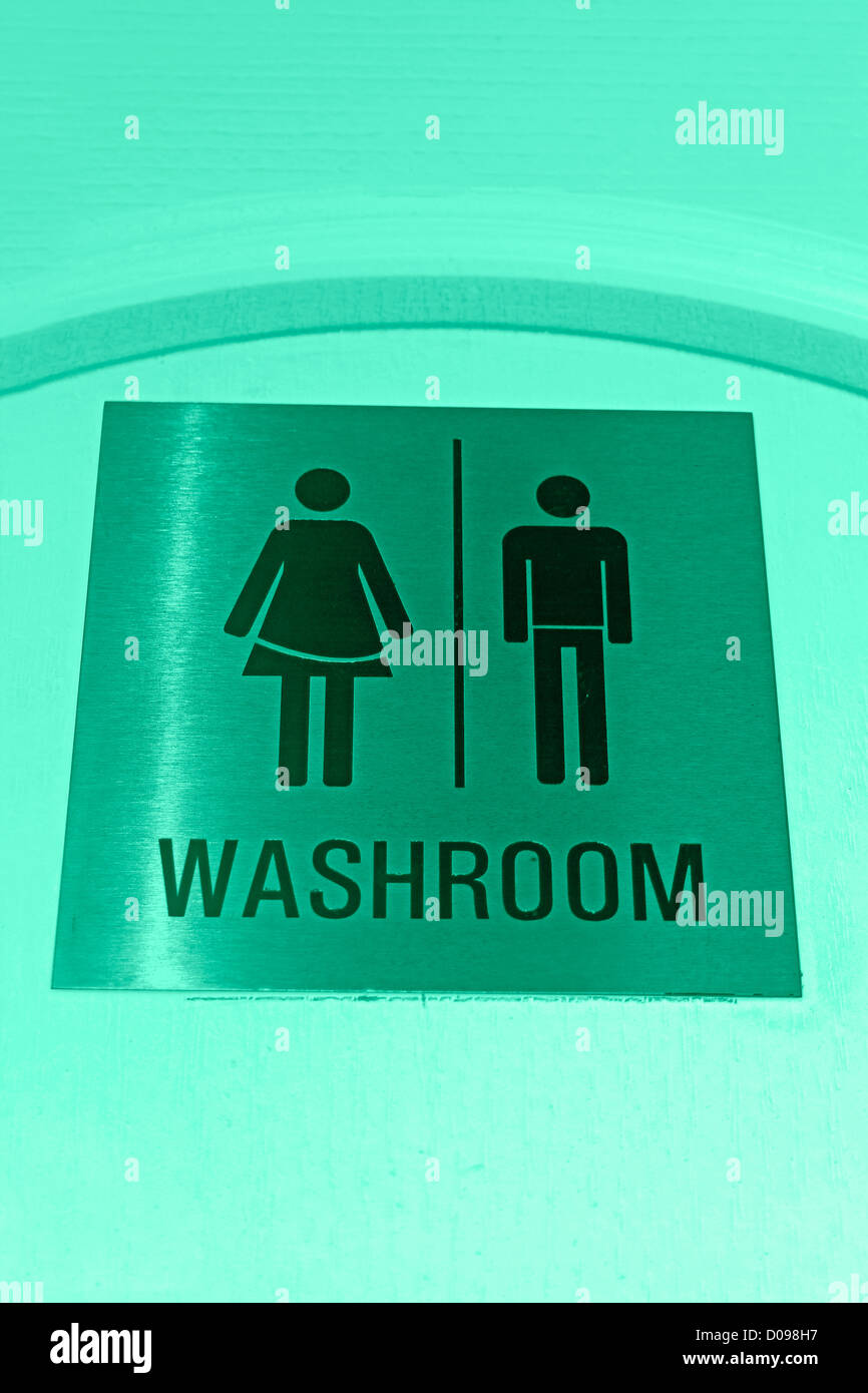 Public bathroom sign Stock Photo Alamy