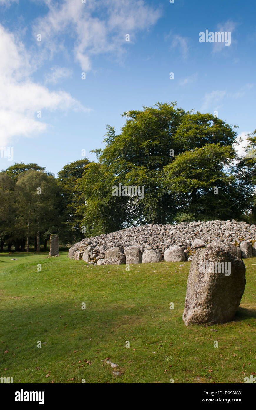 Balnuaran of Clava an ancient burial cairn, Highland, Scotland. Stock Photo
