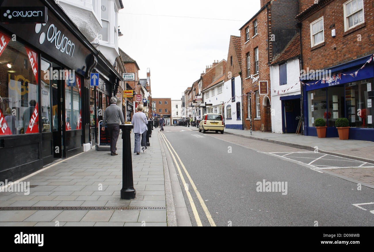 shops on Middle Gate, NewarkonTrent, Newark, Nottinghamshire, England