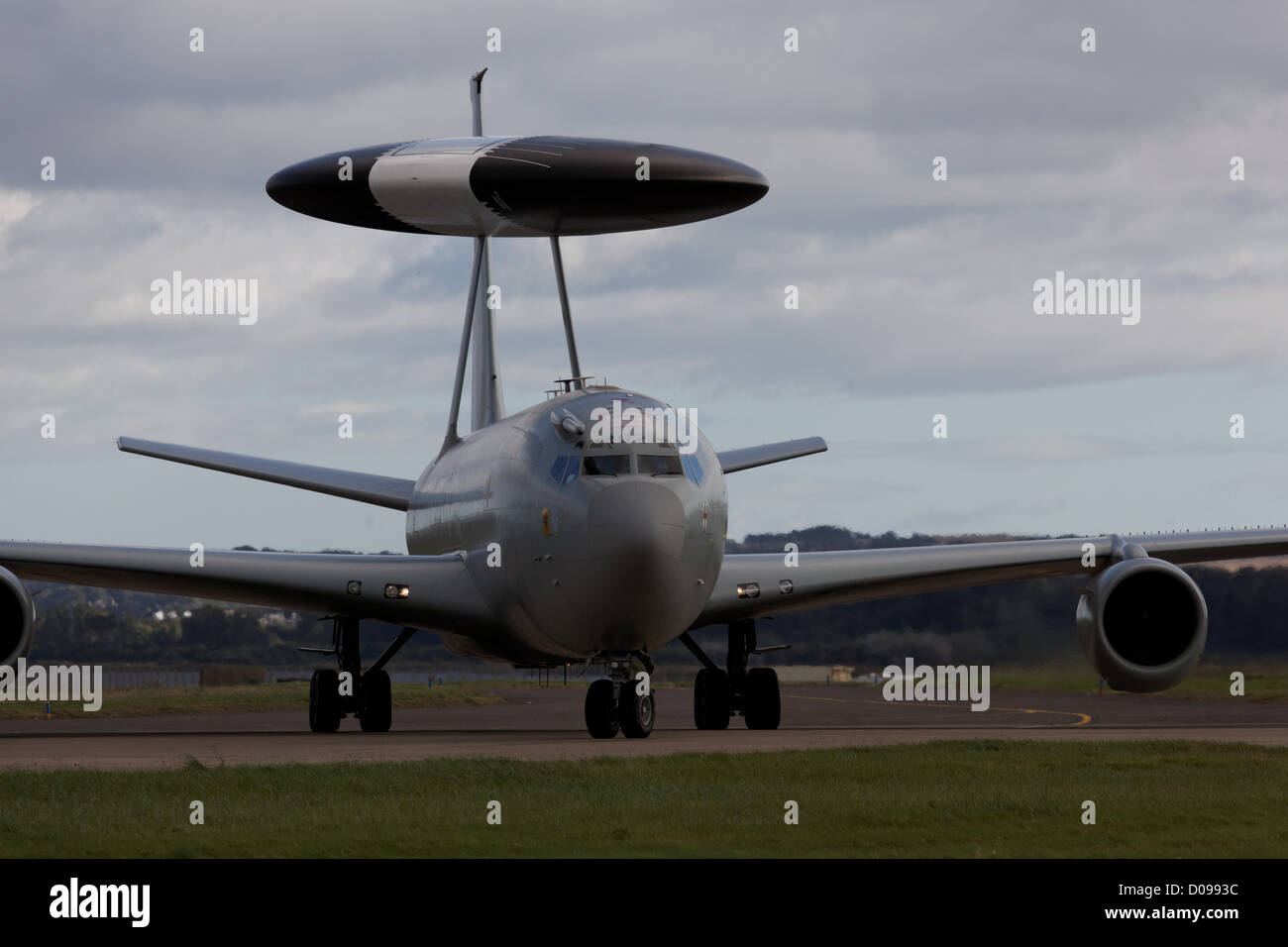 The Boeing E-3 Sentry performs at RAF Leuchars Scotland UK Stock Photo