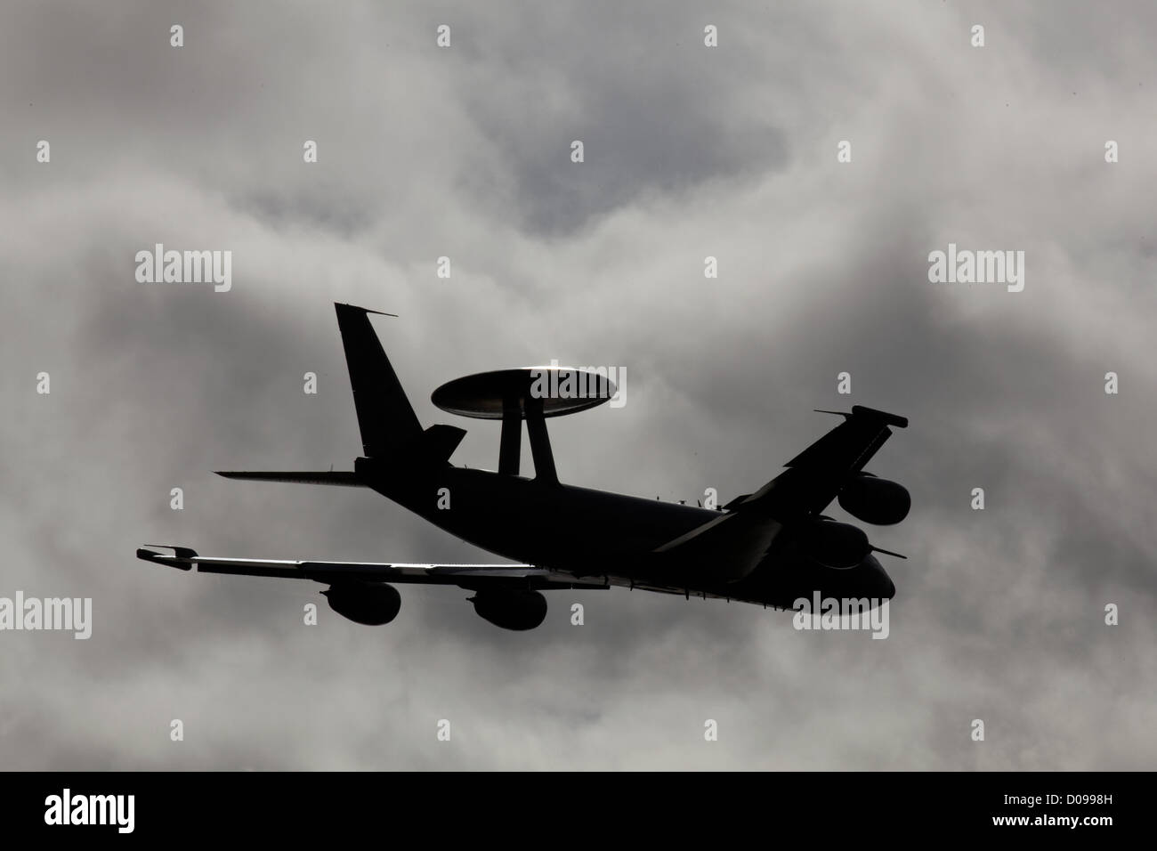 The Boeing E-3 Sentry performs at RAF Leuchars Scotland UK Stock Photo