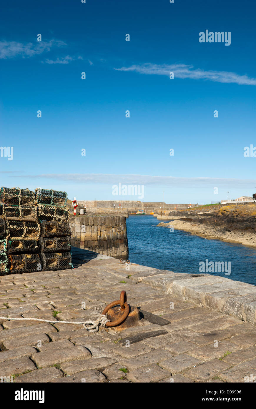 The historic 17th Century harbour at Portsoy, Banffshire, Scotland, UK. Stock Photo