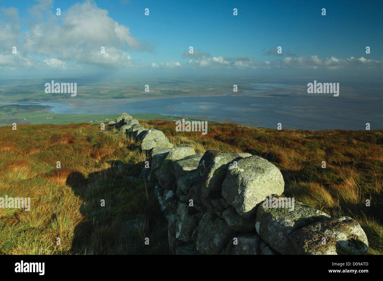 The Nith Estuary from the summit of Criffel, Galloway Stock Photo