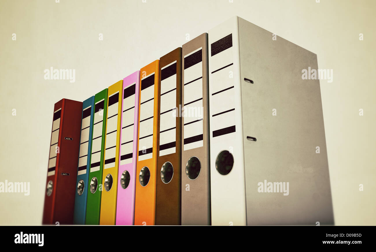 office folders isolated on white background Stock Photo - Alamy