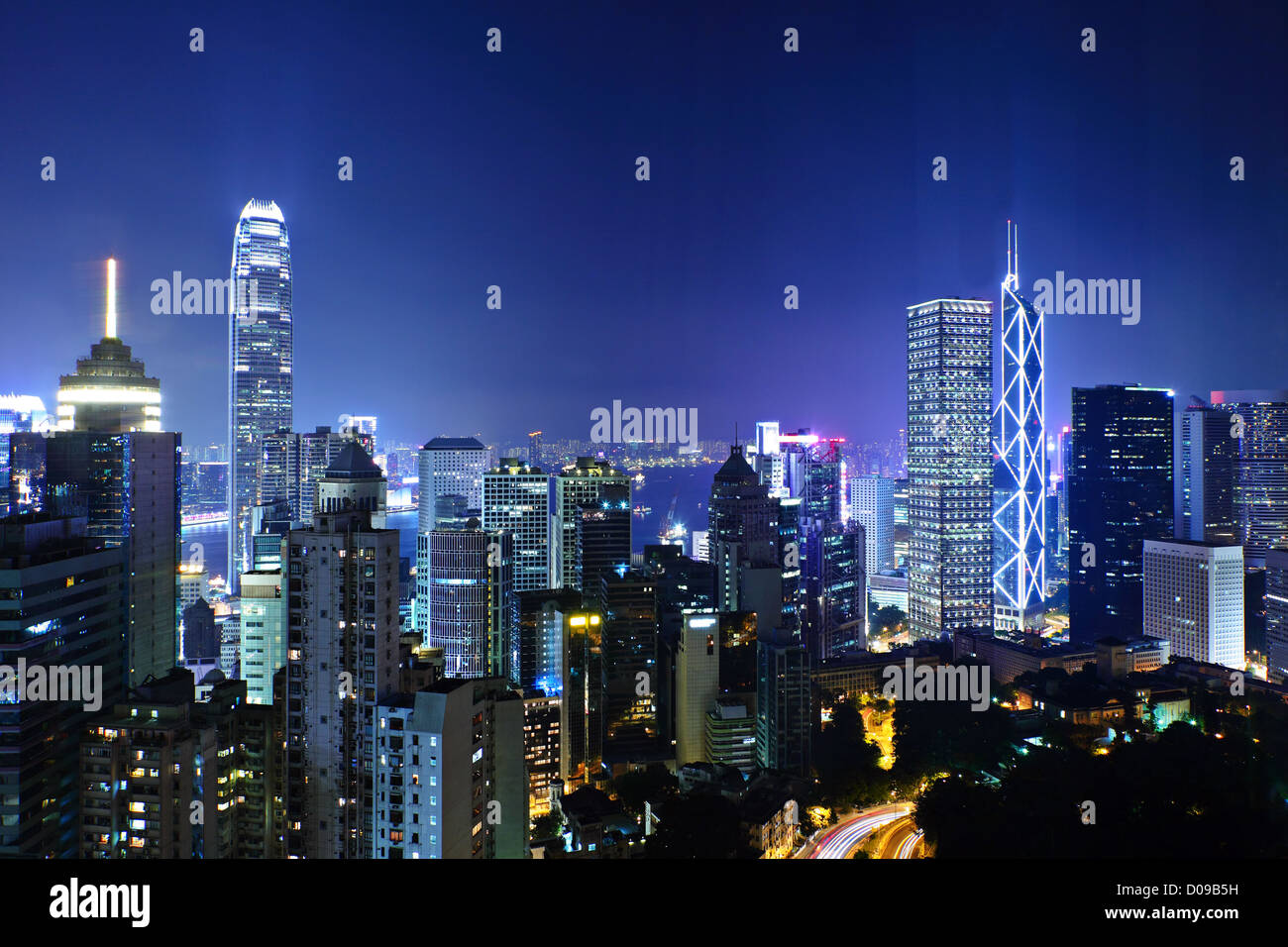night view of Hong Kong Stock Photo - Alamy