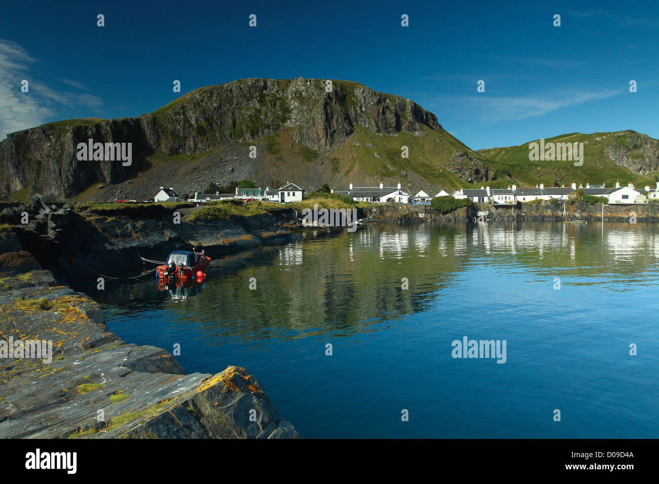 Slate quarry at Ellenabeich, Easdale on the Isle of Seil, Argyll & Bute Stock Photo