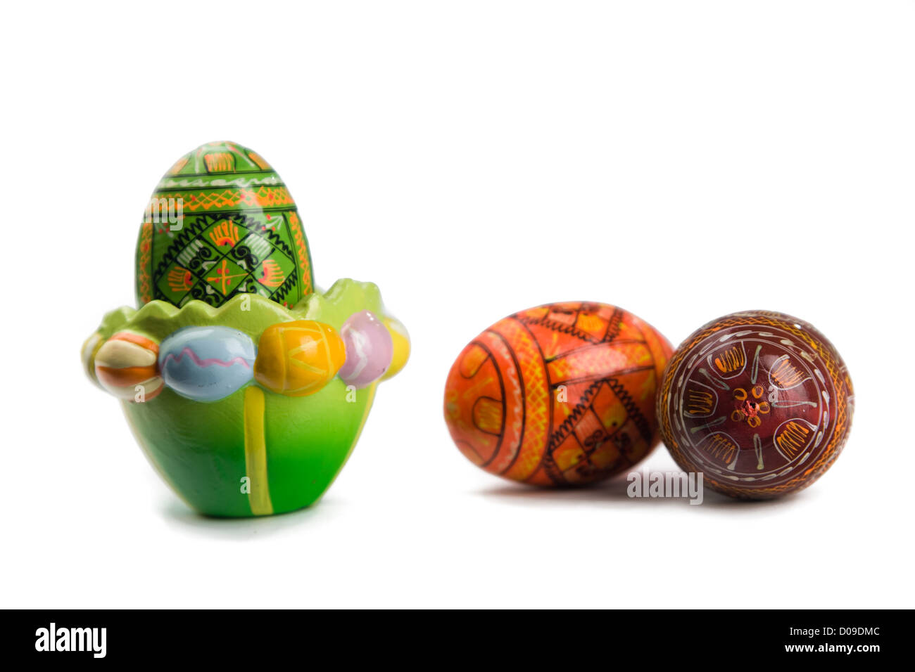 Painted easter eggs orange Cut Out Stock Images Pictures Alamy