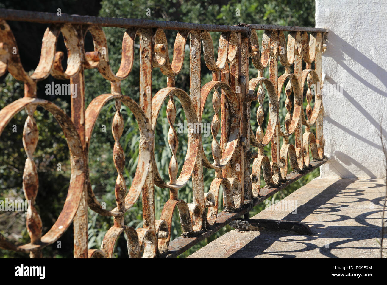 Rusted railings in the Algarve Stock Photo - Alamy