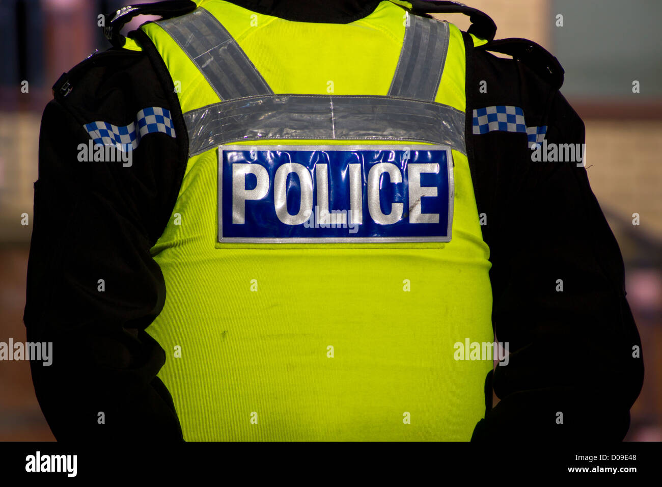West Yorkshire police officer in Leeds City Center Stock Photo Alamy