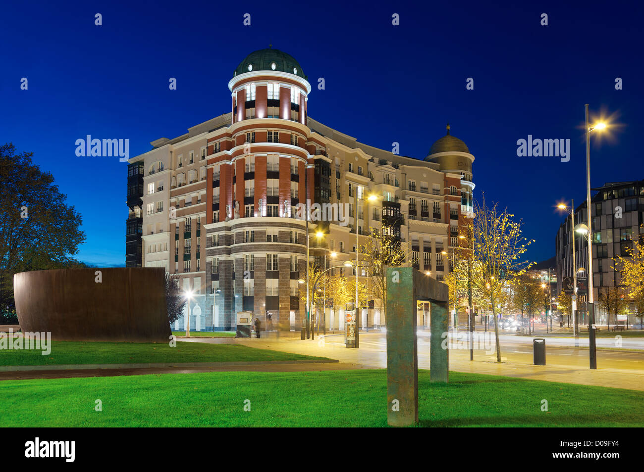 Euskadi square, Bilbao, Bizkaia, Basque Country, Spain Stock Photo