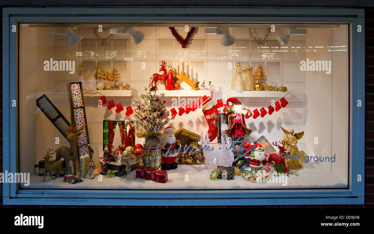 Fenwicks Christmas Shop Window Display Canterbury England Stock Photo ...