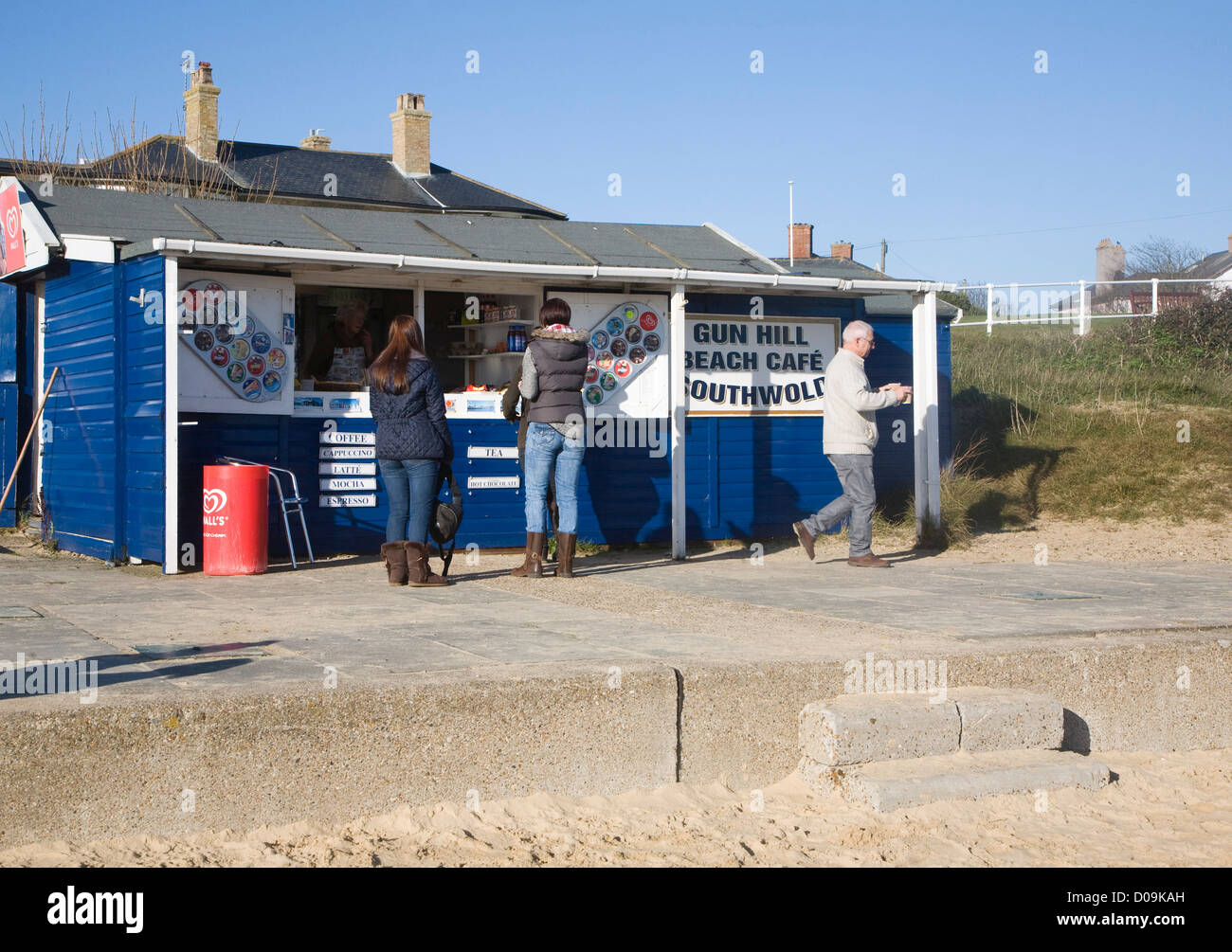 Gun Hill beach cafe Southwold, Suffolk, England Stock Photo