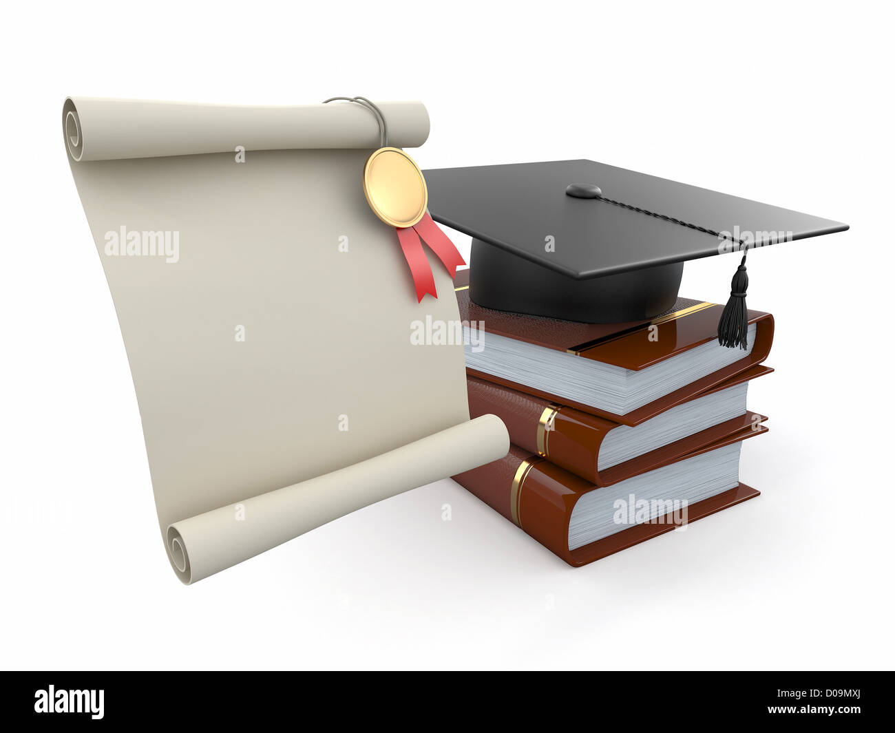 Mortar board books diploma hi-res stock photography and images - Alamy
