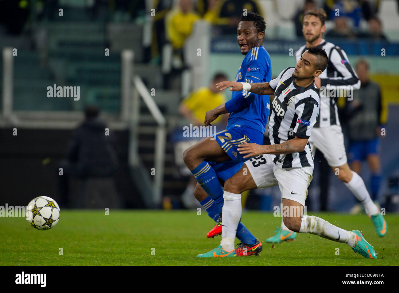 Turin Italy 20th November 2012 John Mikel Obi Chelsea Arturo