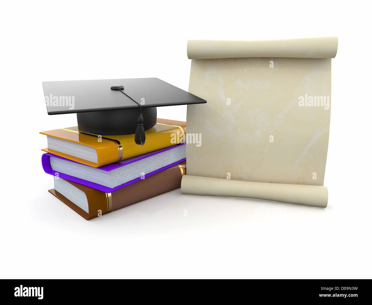 Mortar board books diploma hi-res stock photography and images - Alamy