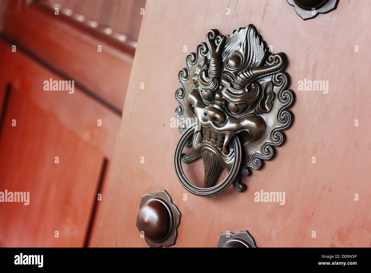 lion door lock Stock Photo Alamy