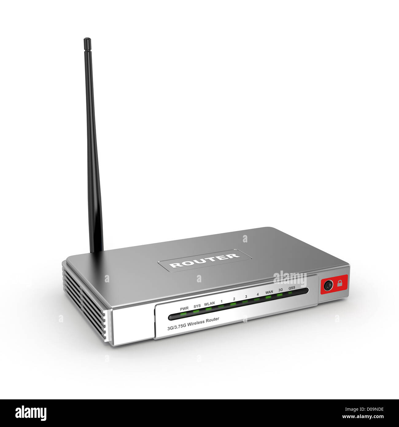Wireless wifi Router on white isolated background. 3d Stock Photo - Alamy