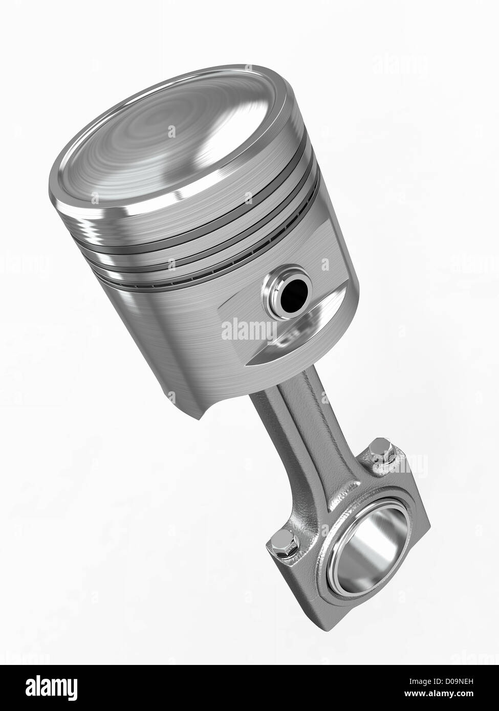 Piston and conrod on white isolated background. 3d Stock Photo Alamy