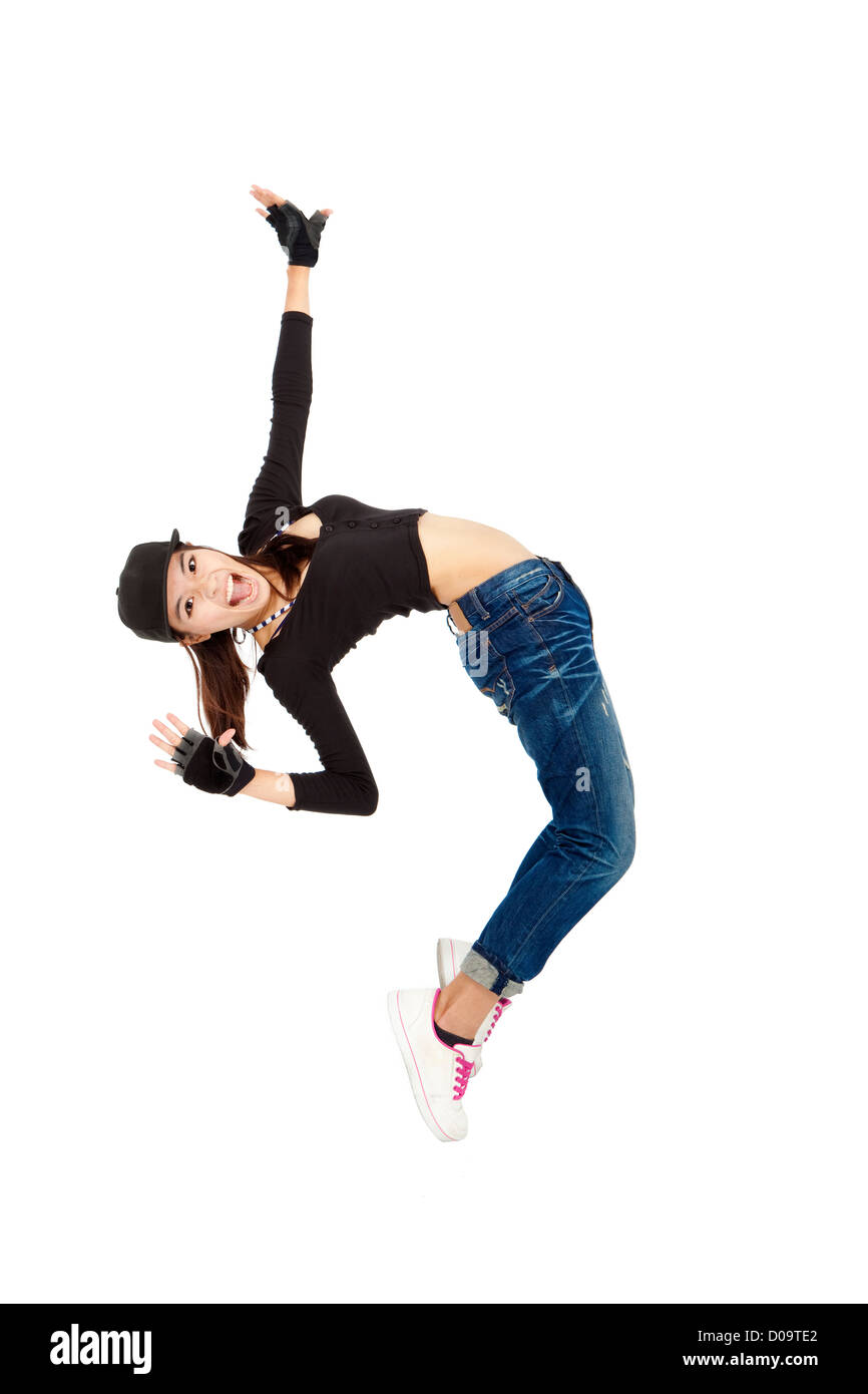 Chinese woman jeans dancing hi-res stock photography and images - Alamy