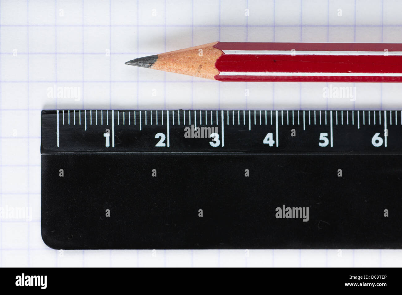 Pencil Reading Ruler Pencil and ruler hi-res stock photography and images - Alamy