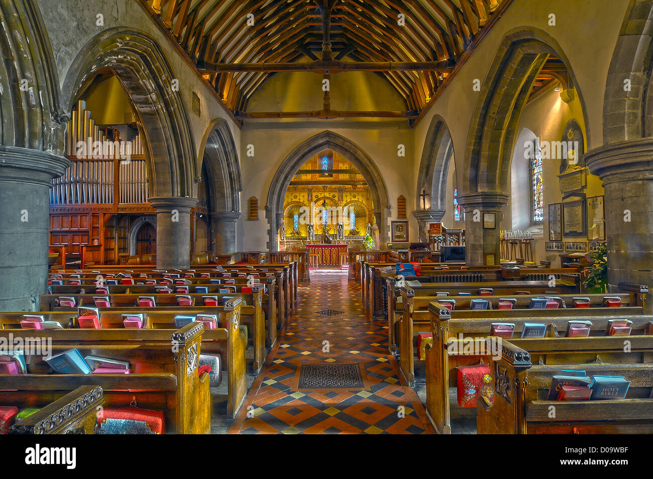 St Mary the Blessed Virgin Church Addington Surrey England UK interior ...