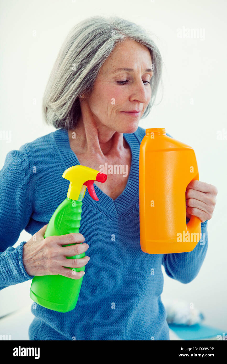 ELDERLY PERSON DOING HOUSEWORK Stock Photo Alamy