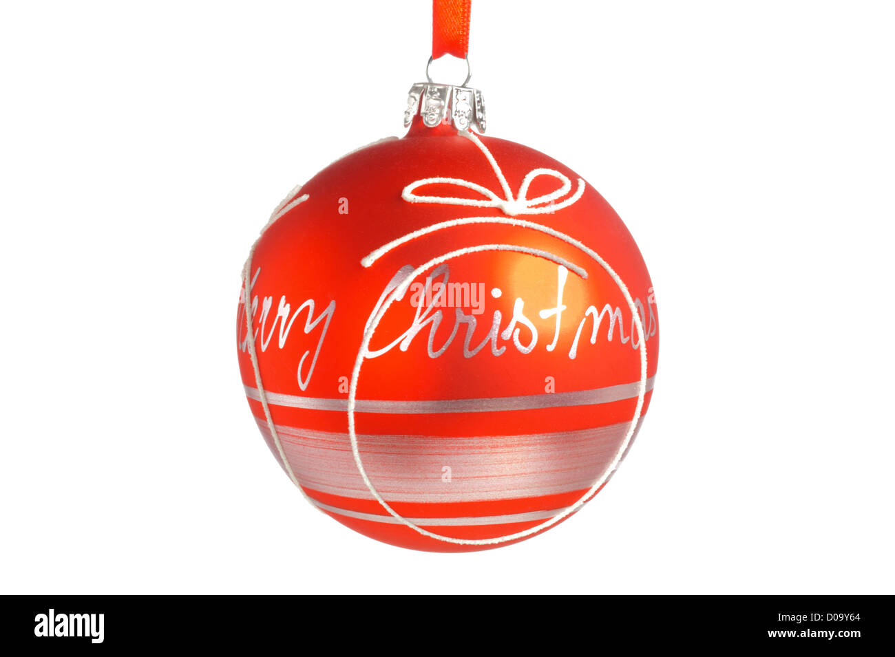 Christmas ball isolated over white background Stock Photo - Alamy