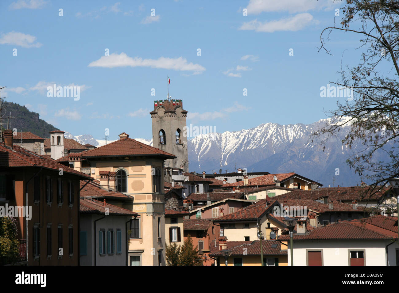 the town of Lovere, Lombardy, north Italy Stock Photo