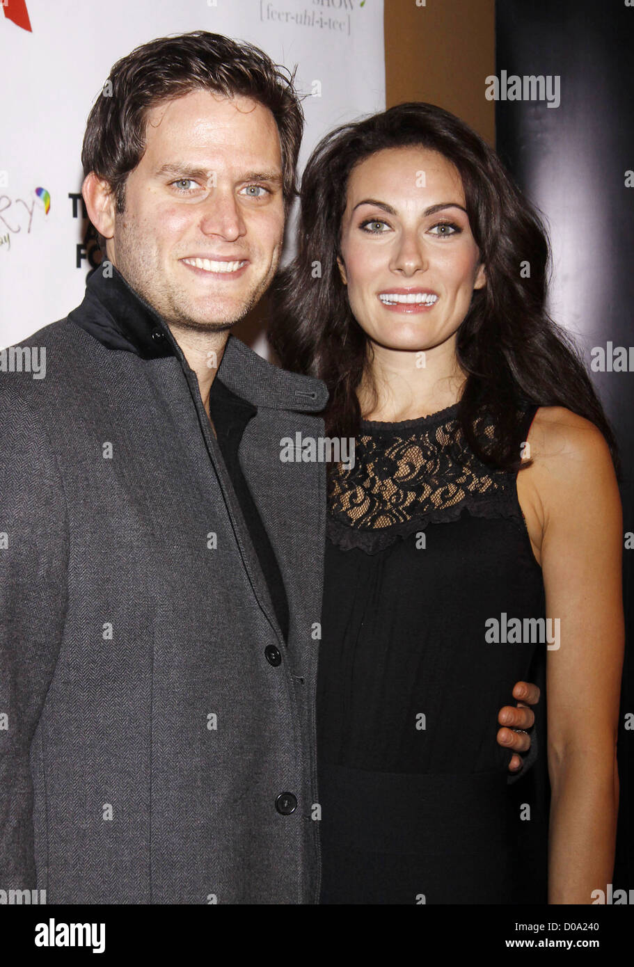 Steven Pasquale and Laura Benanti The Broadway Speaks OUT! presentation of 'A Very Mary Holiday', a benefit for the Ali Forney Stock Photo