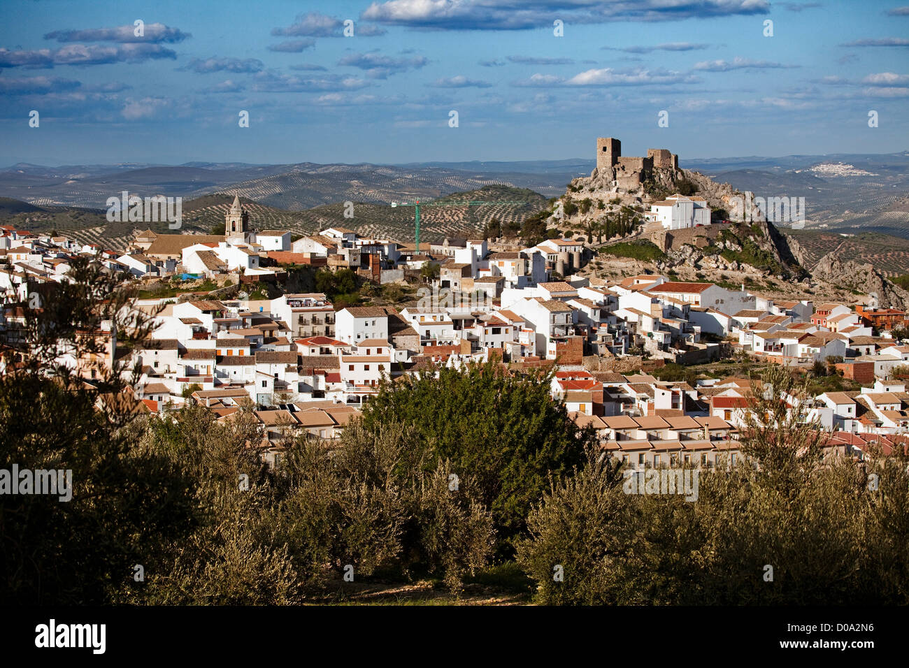 Castle and village of Luque Cordoba Andalusia Spain ...