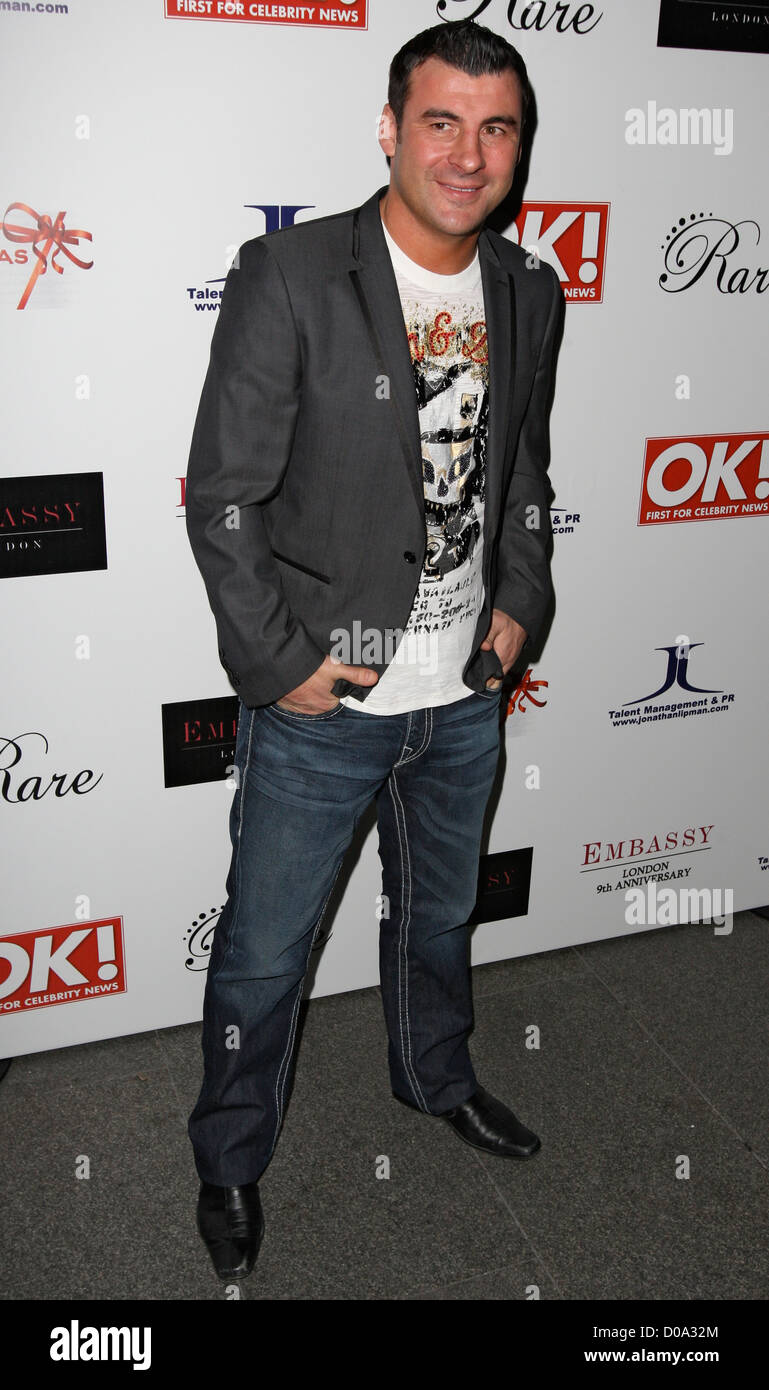 Joe Calzaghe, at the Christmas party held at Embassy nightclub. London