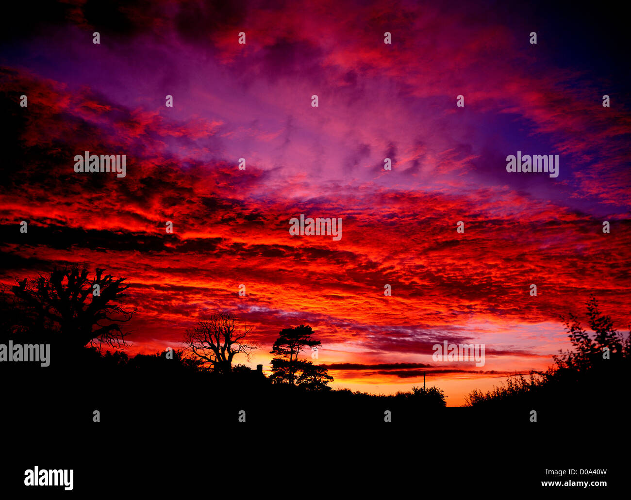 Sky Skies, Clouds Sunset Stock Photo