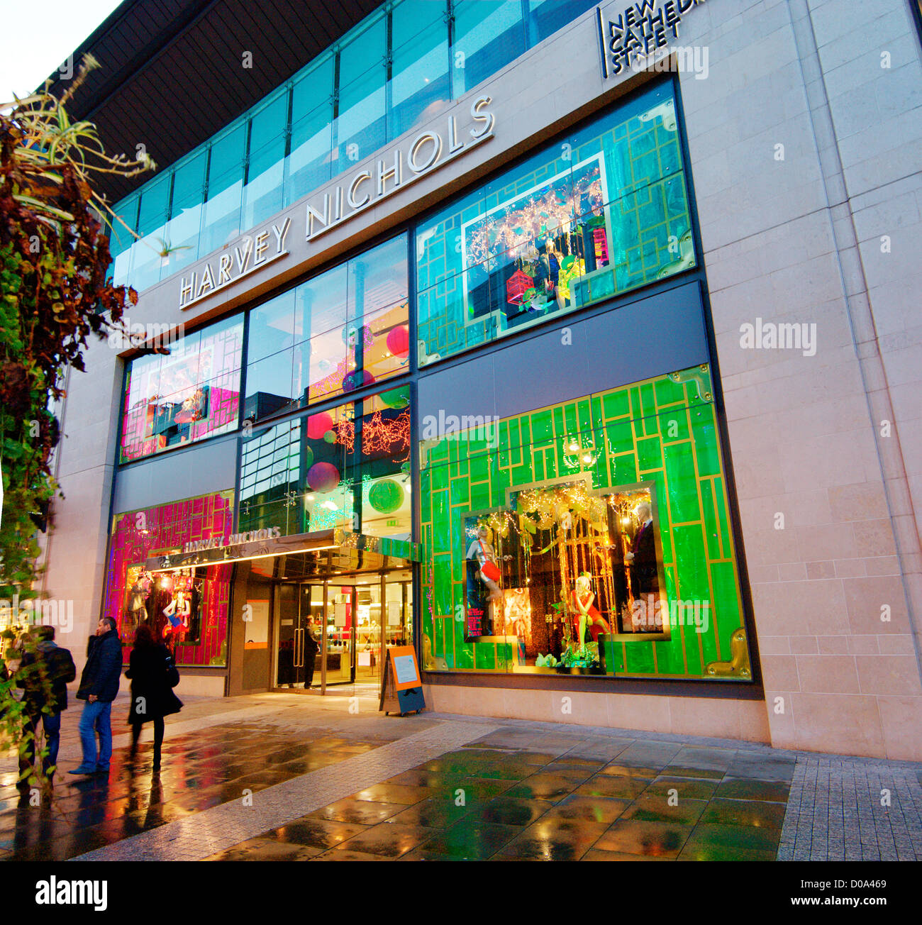 Harvey Nichols store in Manchester - Christmas display Stock Photo - Alamy