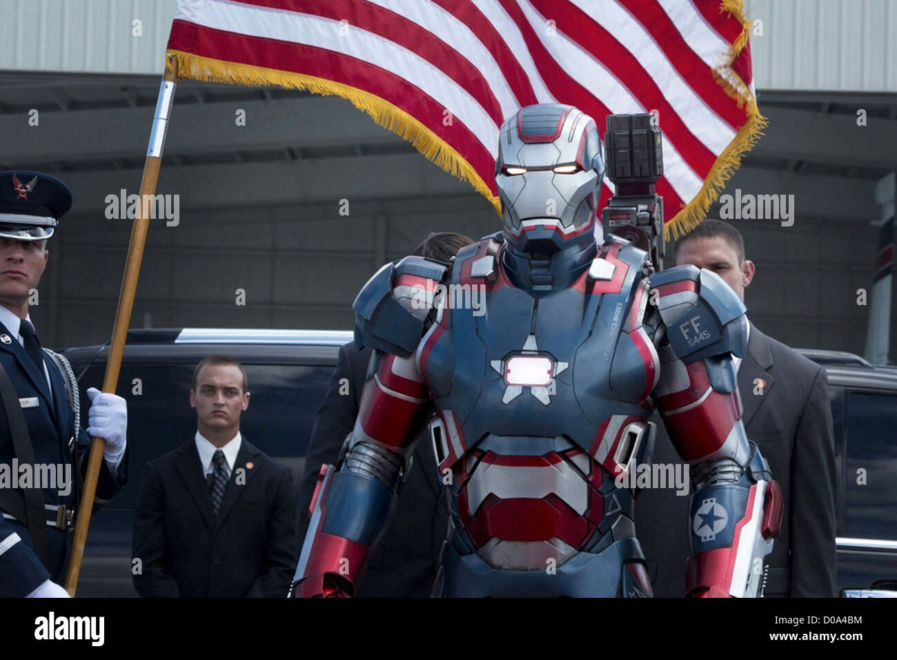 IRON MAN 3 - 2013 MVLFFLLC Marvel film with the War Machine Stock Photo