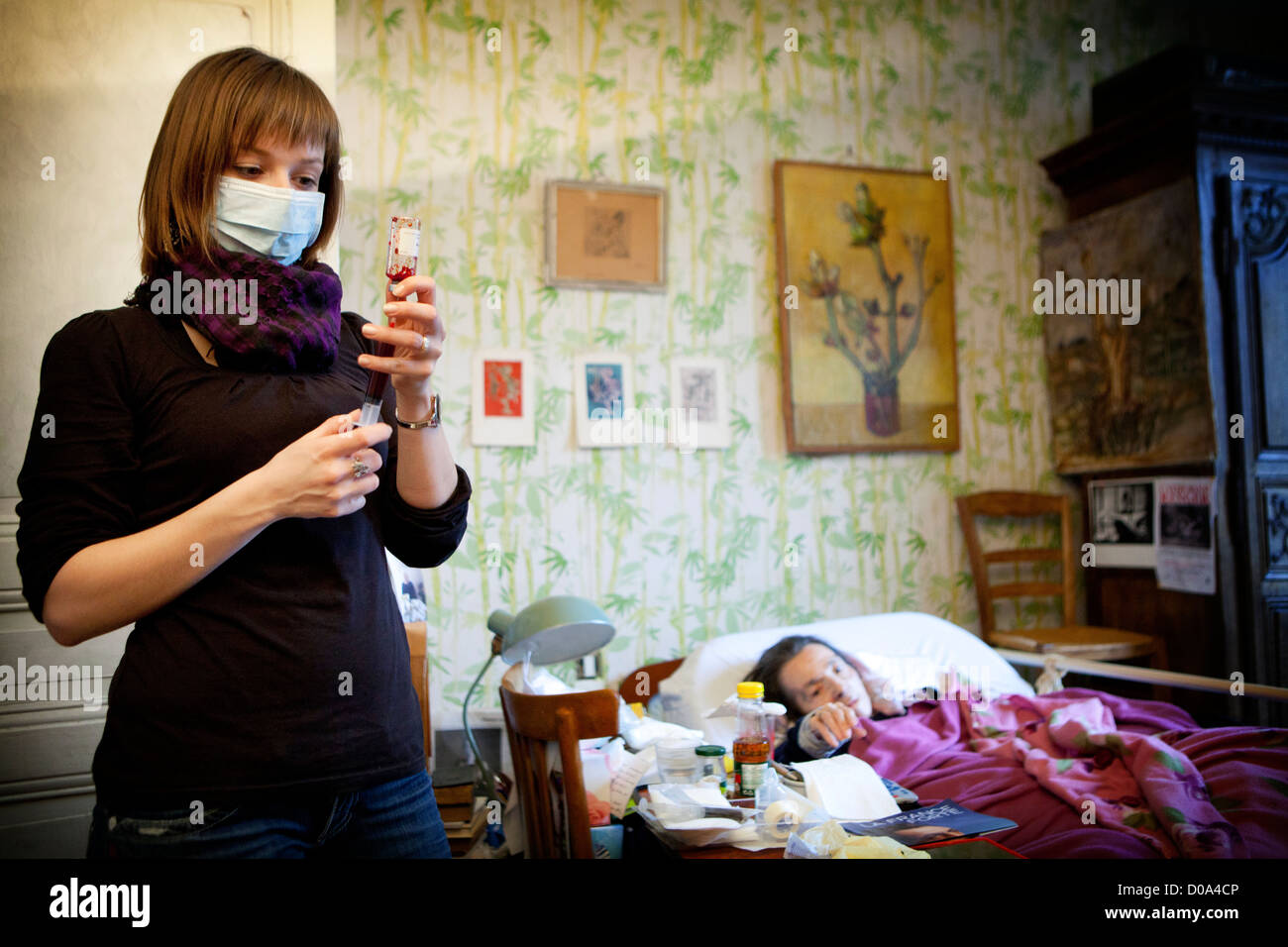 NURSE DISPENSING CARE Stock Photo Alamy