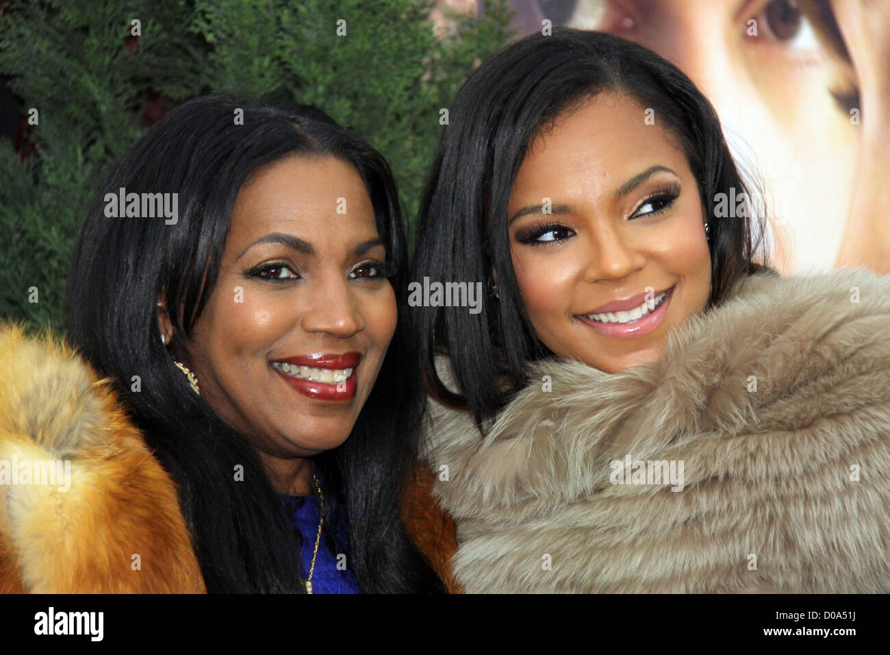 Ashanti and her mother World premiere of 'The Tourist' held at Ziegfeld Theatre - Arrivals New York City, USA - 06.12.10 Stock Photo