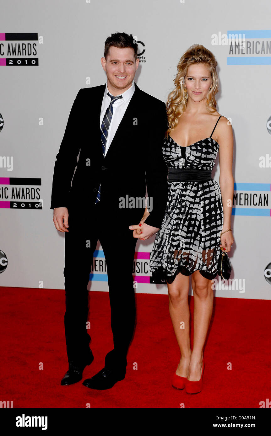 Michael Buble and Luisana Lopilato  American Music Awards (AMAs) held at the kia Theatre L.A. LiveArrivals Los Stock Photo