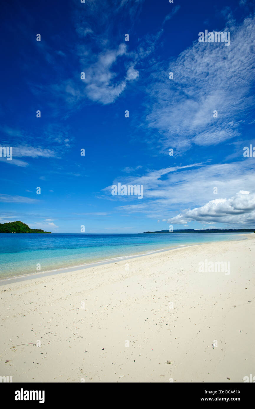 The white sand beach of Aloita island in the Mentawai, West Sumatra, Indonesia. A gem in the Indian Ocean Stock Photo