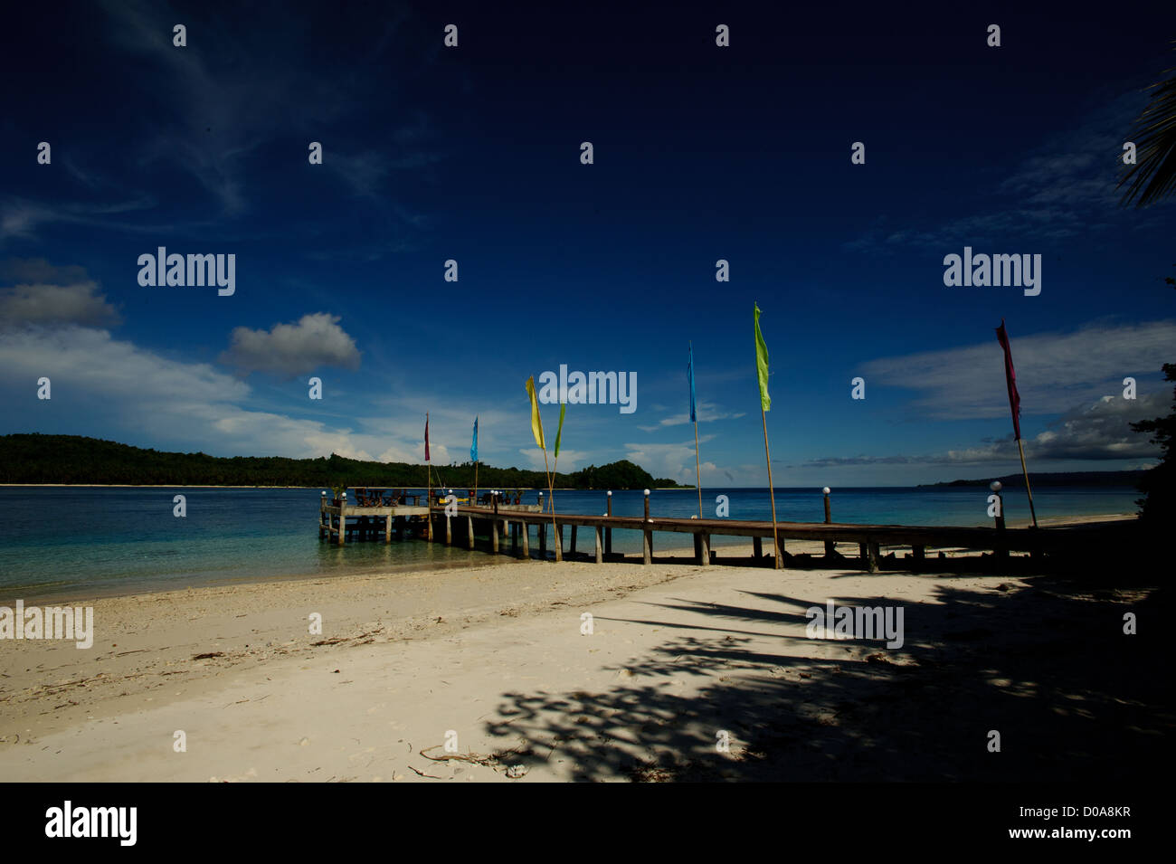 The white sand beach of Aloita island in the Mentawai, West Sumatra, Indonesia. A gem in the Indian Ocean Stock Photo