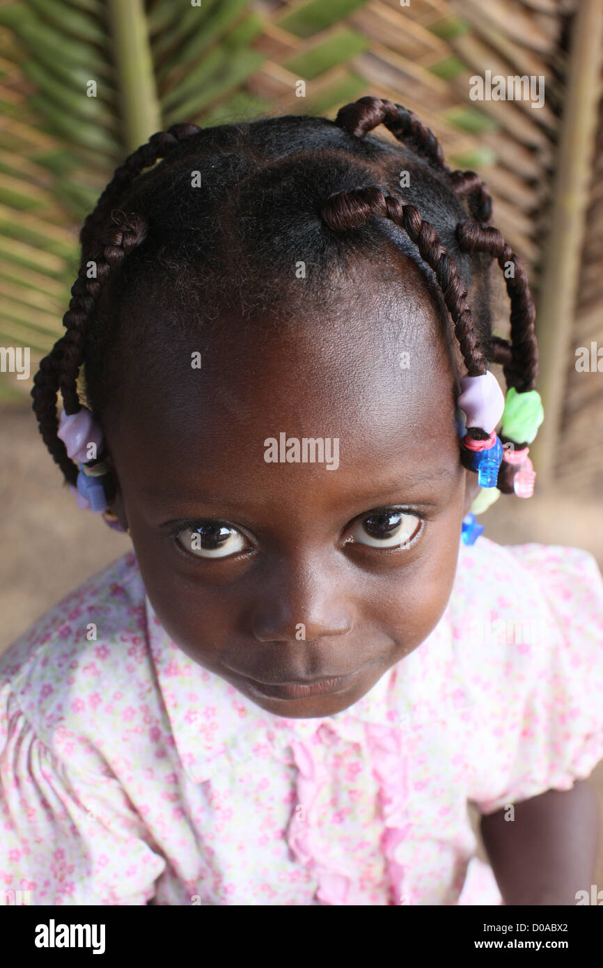 African girl child hair plait hi-res stock photography and images - Alamy